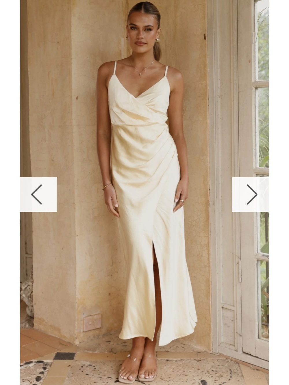 Billy J “Elsa” midi bridesmaid dress